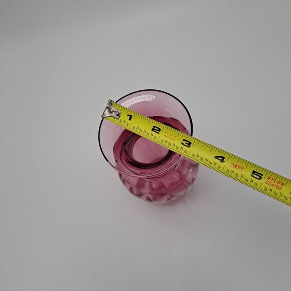 Pilgrim Cranberry Optic Glass Vase - Picture 5 of 8